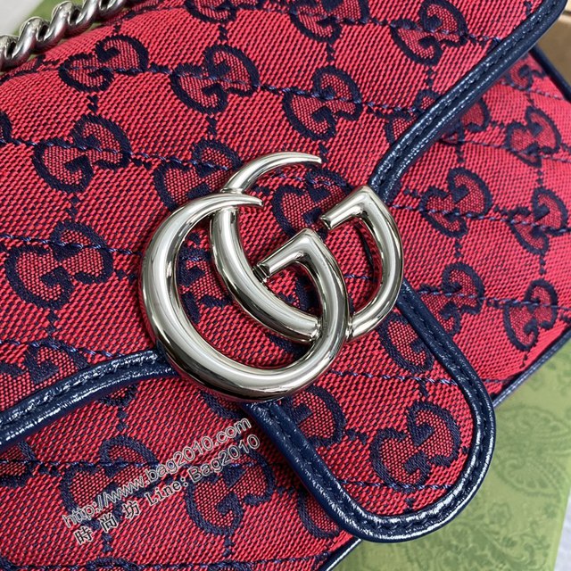 Gucci新款包包 古馳鏈條單肩斜挎包 Gucci全皮GG Marmont系列經典女包 446744  ydg3267